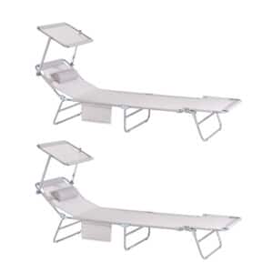 ð 2 x liggestole, den ultimative afslapningsstol til haven, beige